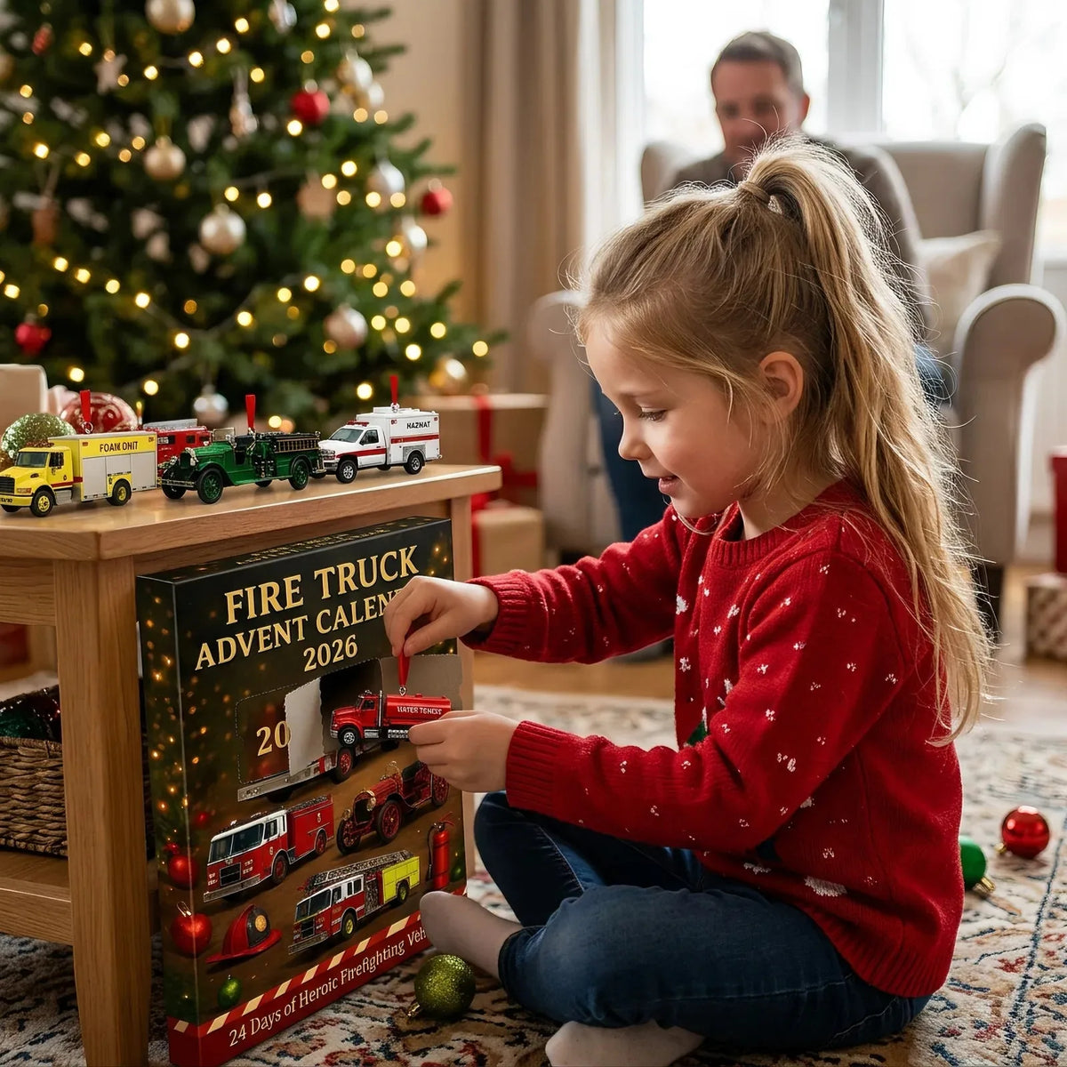2026 Fire Truck Advent Calendar Play Set