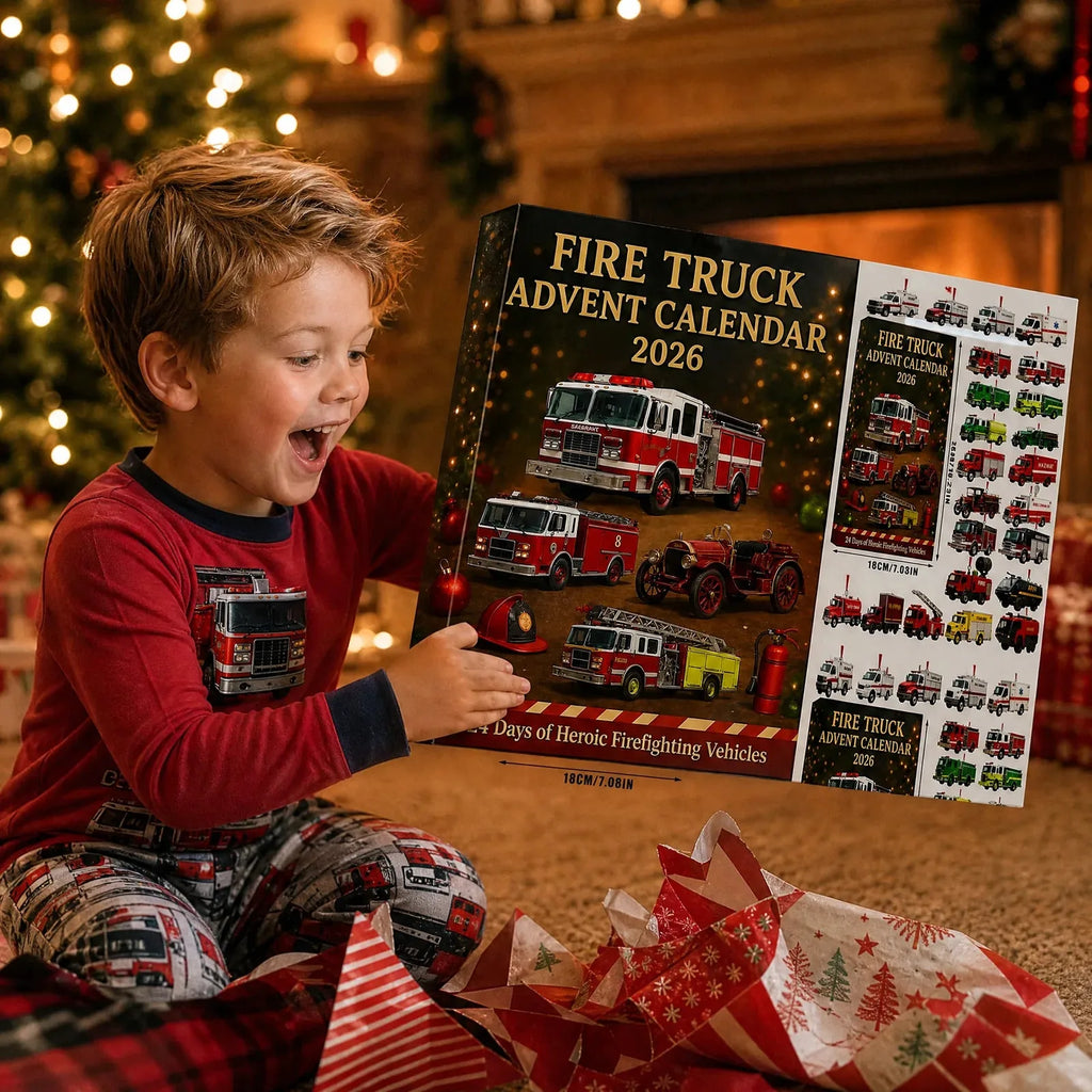 2026 Fire Truck Advent Calendar Play Set