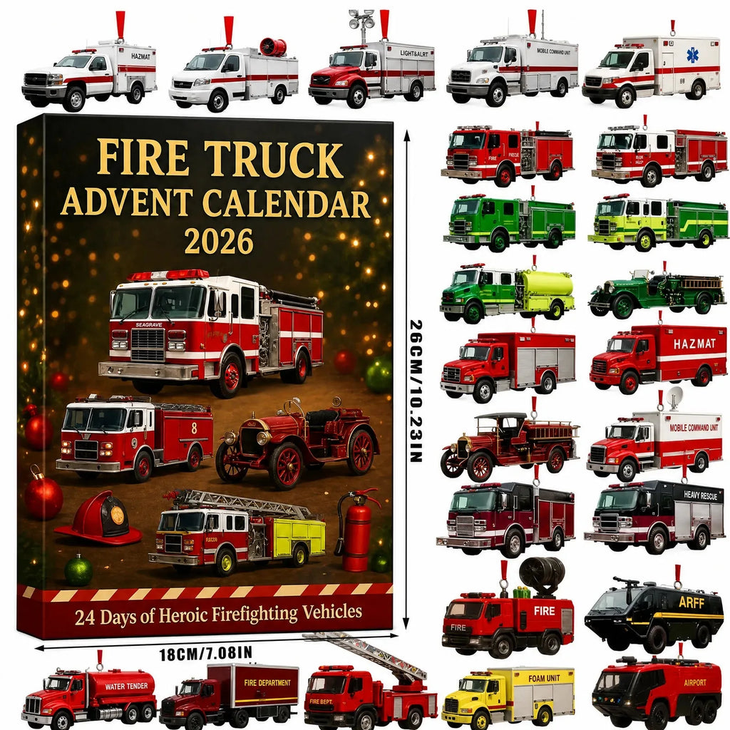 2026 Fire Truck Advent Calendar Play Set
