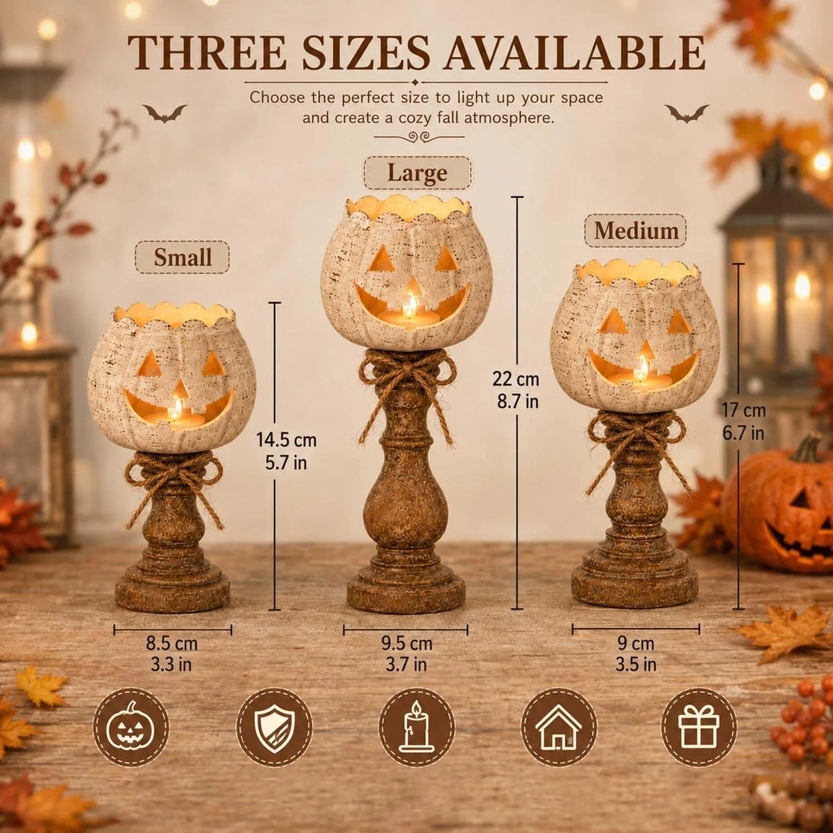 White Pumpkin Tealight Candle Holder