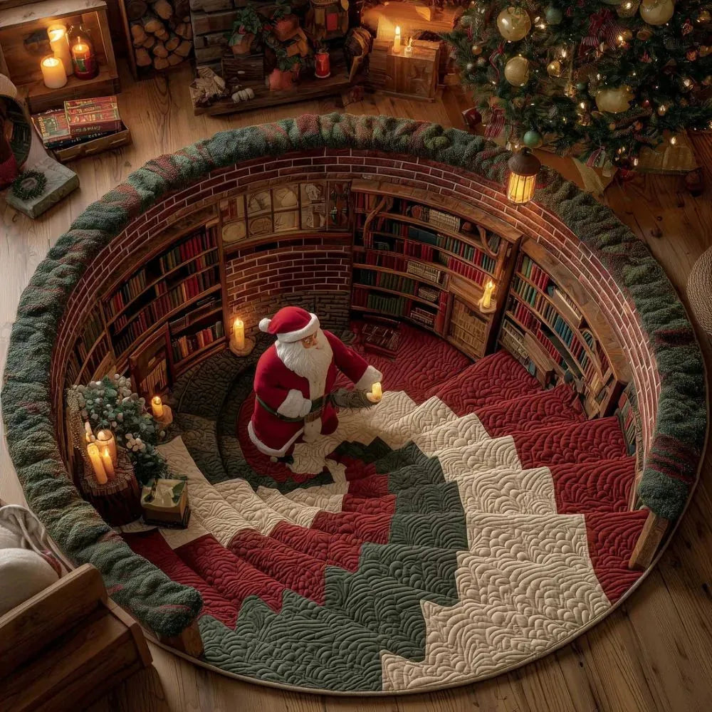 3D Christmas Illusion Round Rug – 80 cm