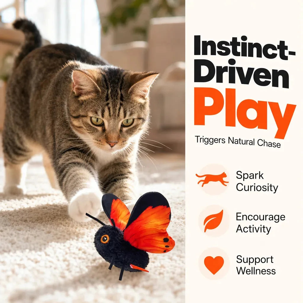 Smart Flapping Butterfly Cat Toy