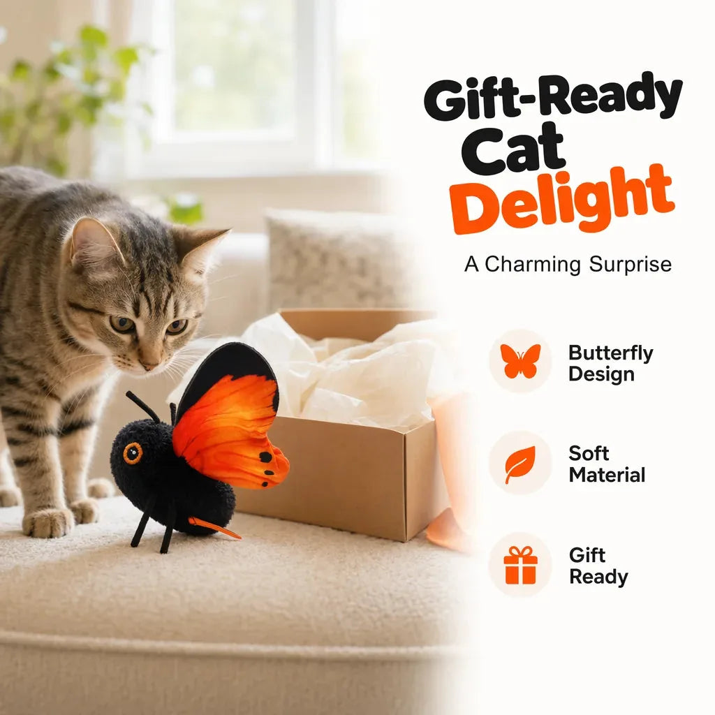 Smart Flapping Butterfly Cat Toy