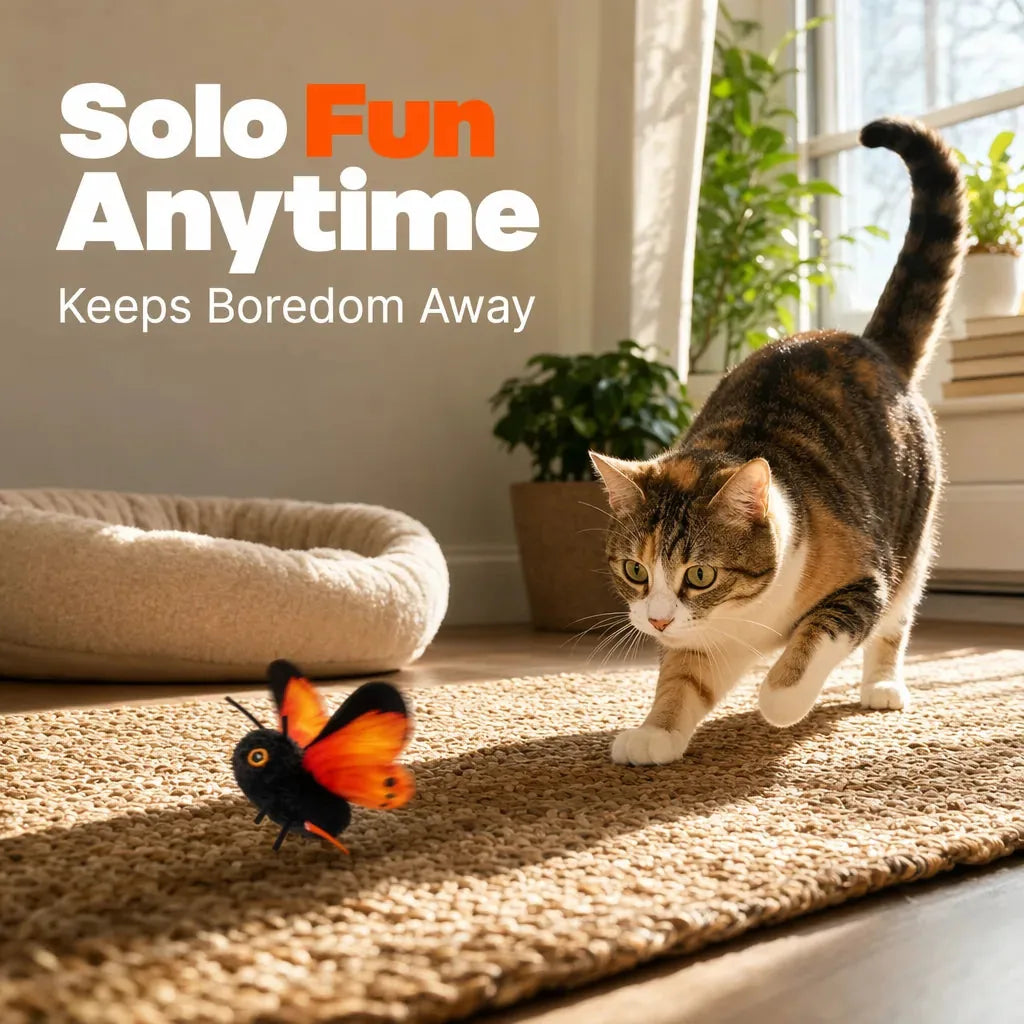 Smart Flapping Butterfly Cat Toy