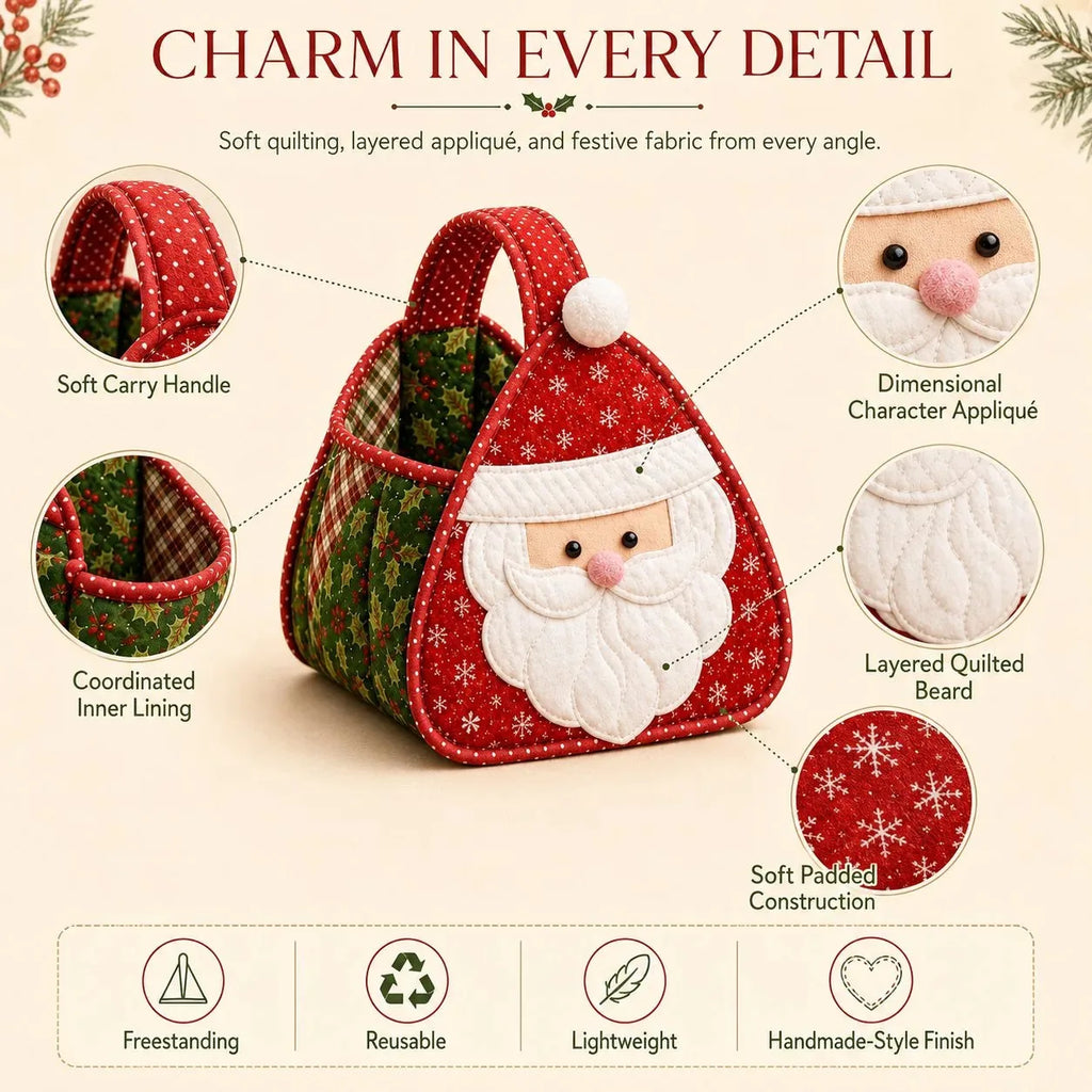 Christmas Character Quilted Carry Basket DIY Kit