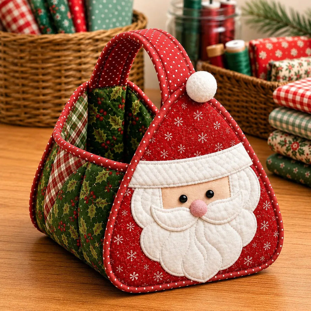 Christmas Character Quilted Carry Basket DIY Kit