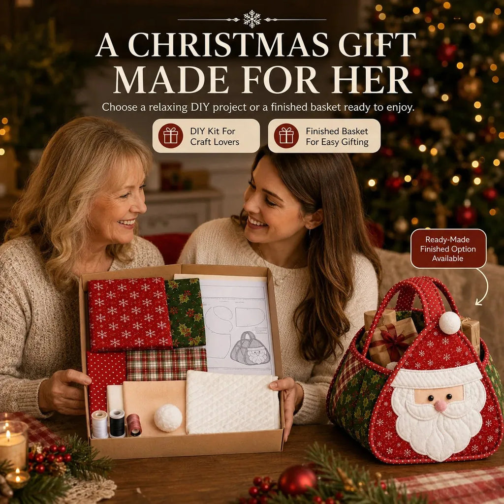Christmas Character Quilted Carry Basket DIY Kit