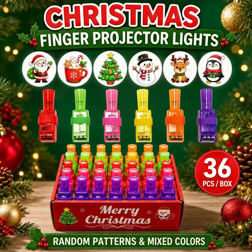 Halloween LED Finger Projector Rings – 20-Piece Party Set