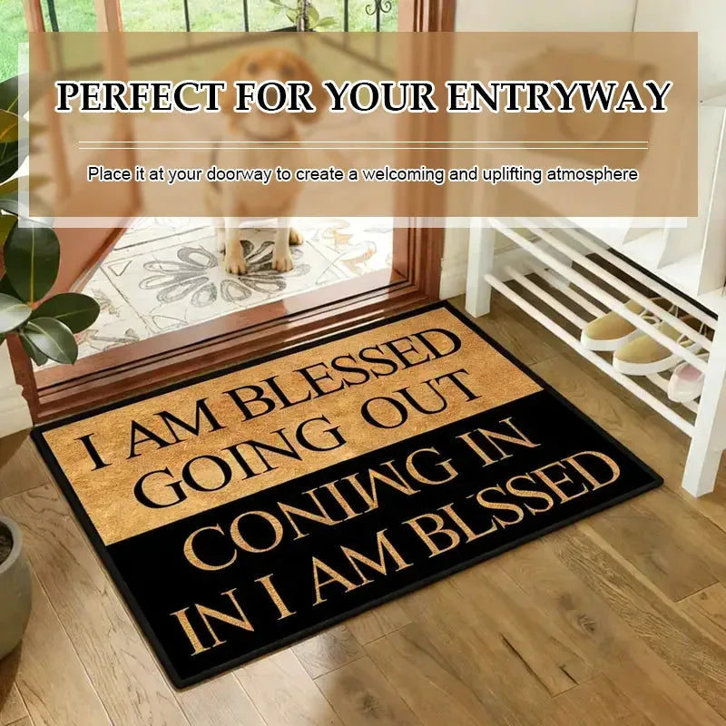 American Letter Crystal-Velvet Floor Mat – 50 × 80 cm