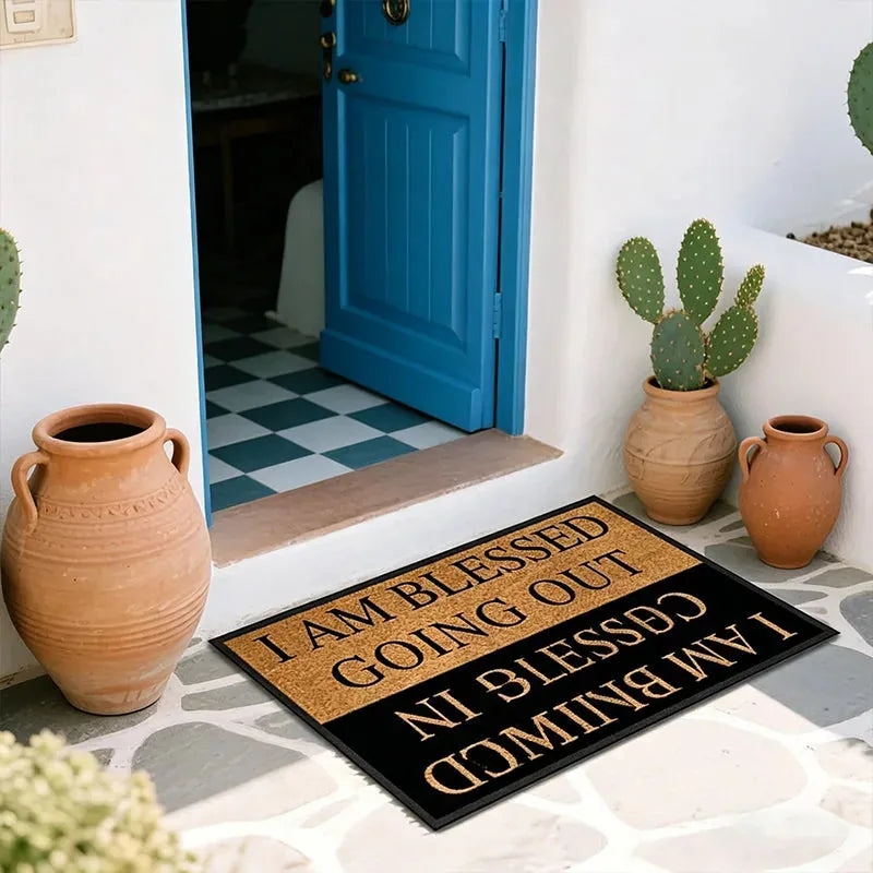 American Letter Crystal-Velvet Floor Mat – 50 × 80 cm