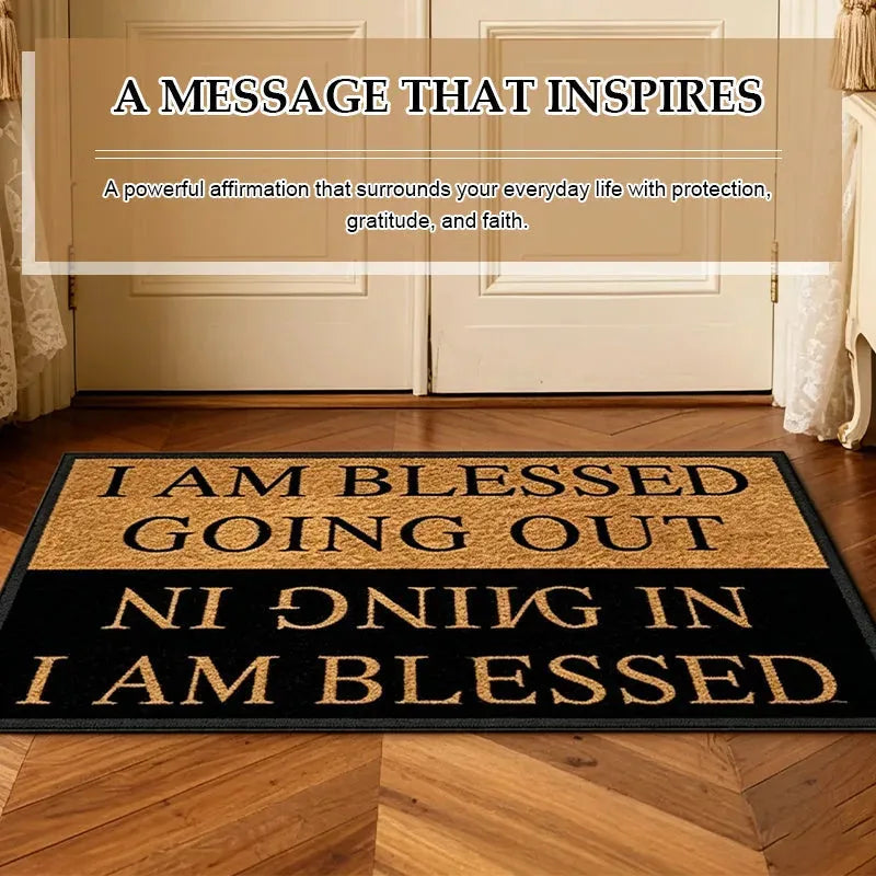 American Letter Crystal-Velvet Floor Mat – 50 × 80 cm