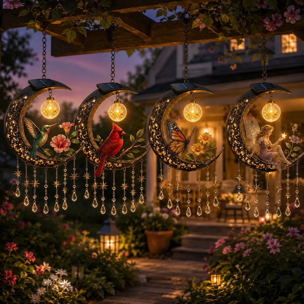 Solar Moonlight Wind Chime Garden Light – 30 cm
