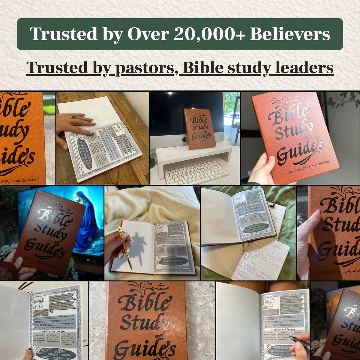 66-Page Women’s Bible Study Guided Journal – Brown