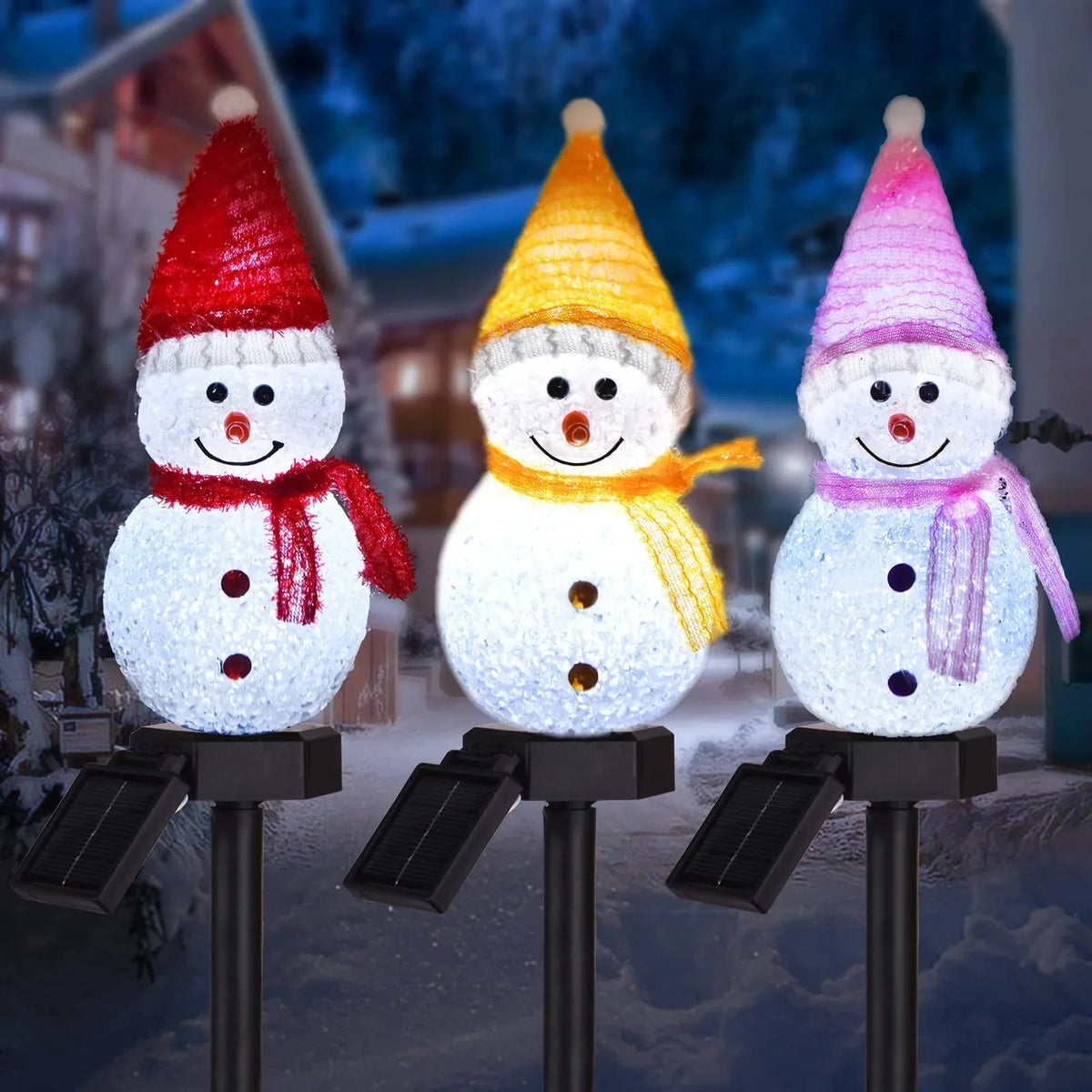 Plug-In Christmas Snowman Yard Light
