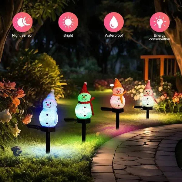 Plug-In Christmas Snowman Yard Light