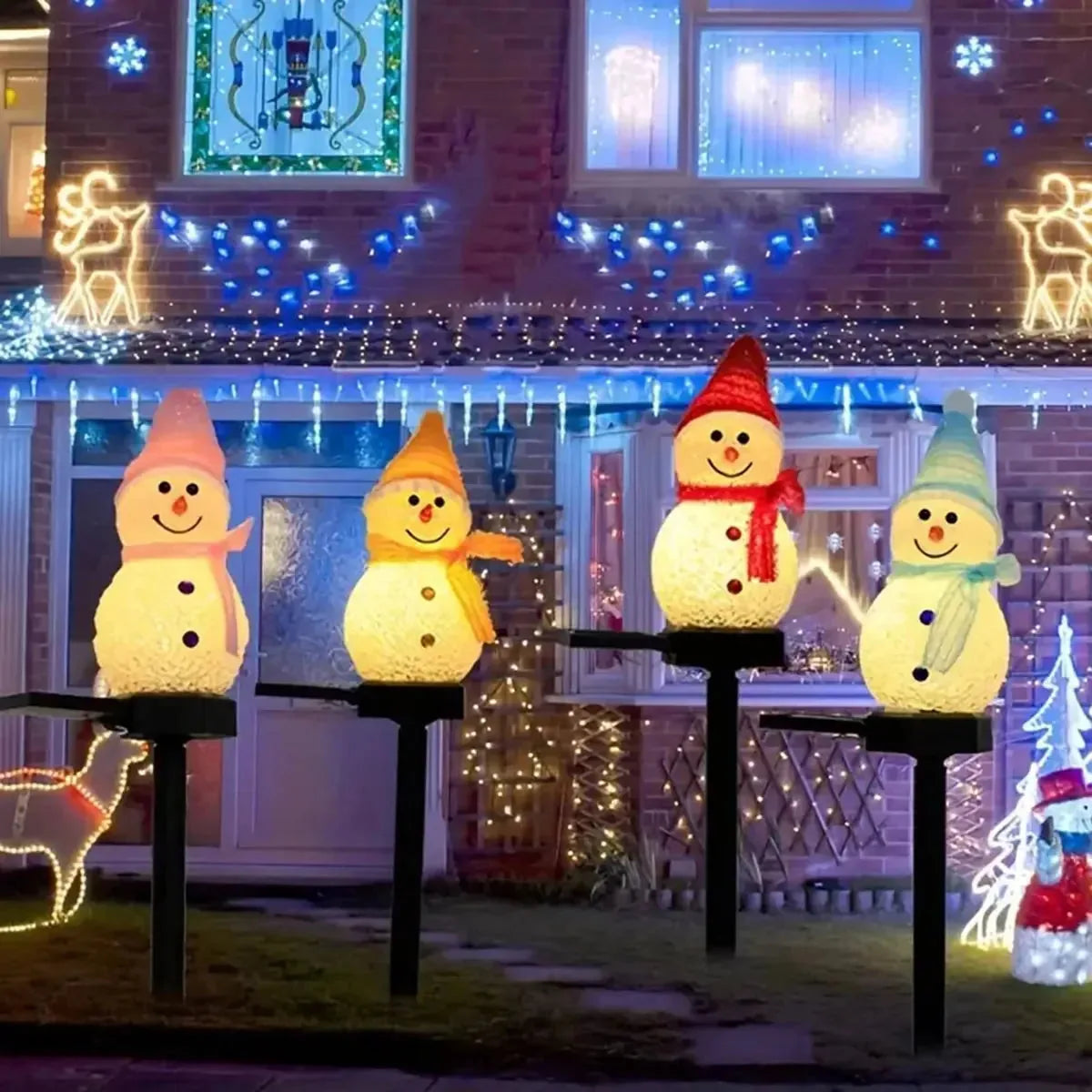Plug-In Christmas Snowman Yard Light