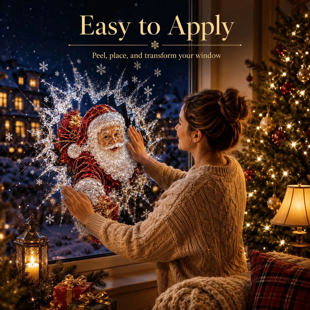 Crystal Christmas Window Decal – 8 Festive Designs