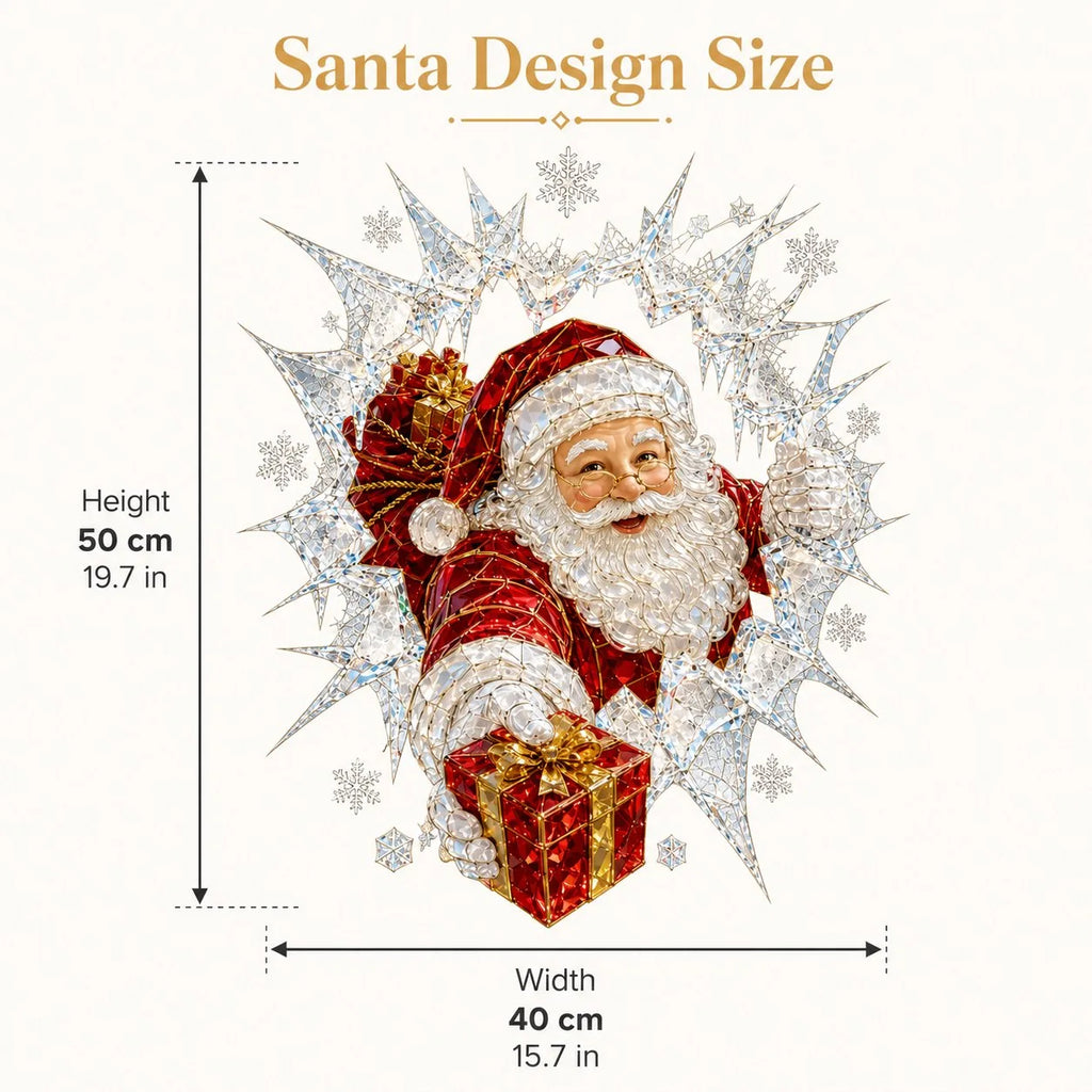 Crystal Christmas Window Decal – 8 Festive Designs