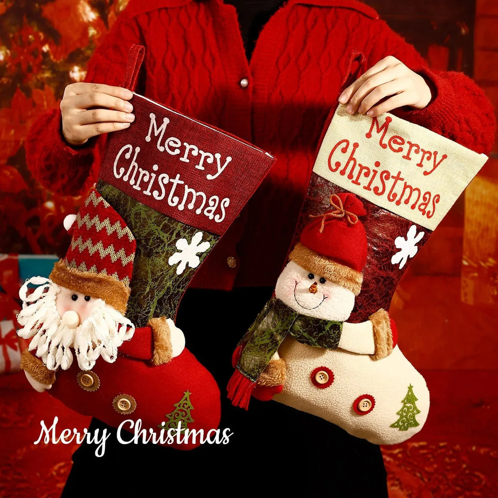 Personalized Christmas Stocking with 3D Character – 3 Designs