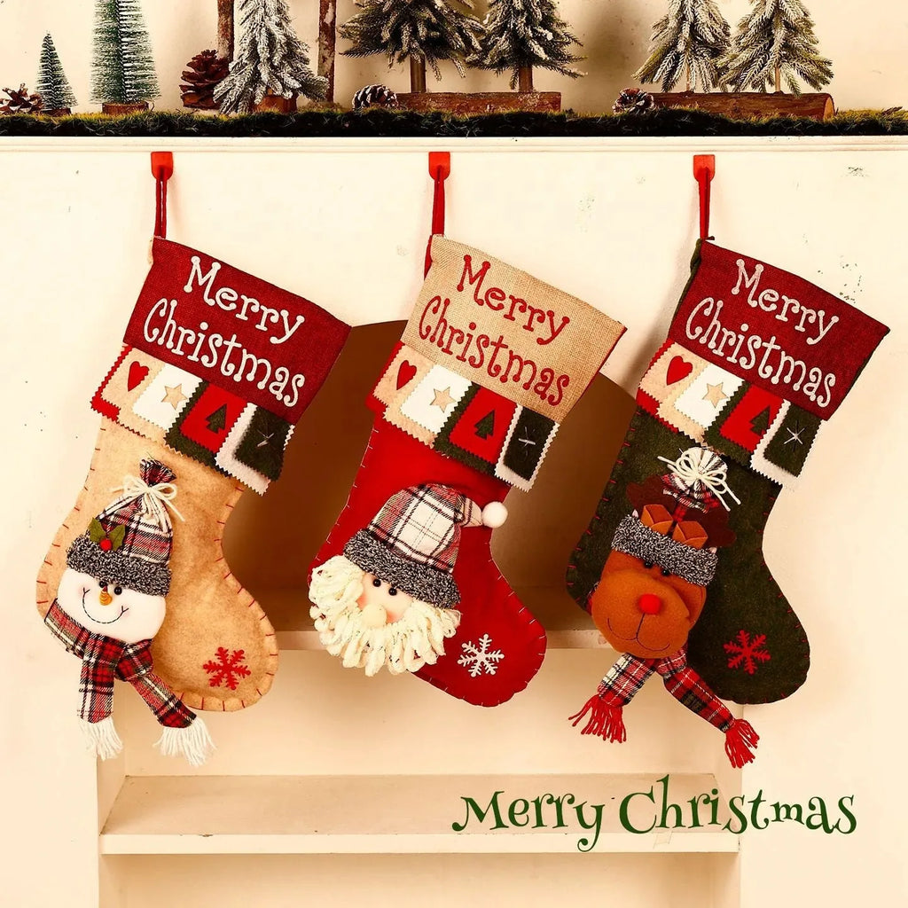 Personalized Christmas Stocking with 3D Character – 3 Designs