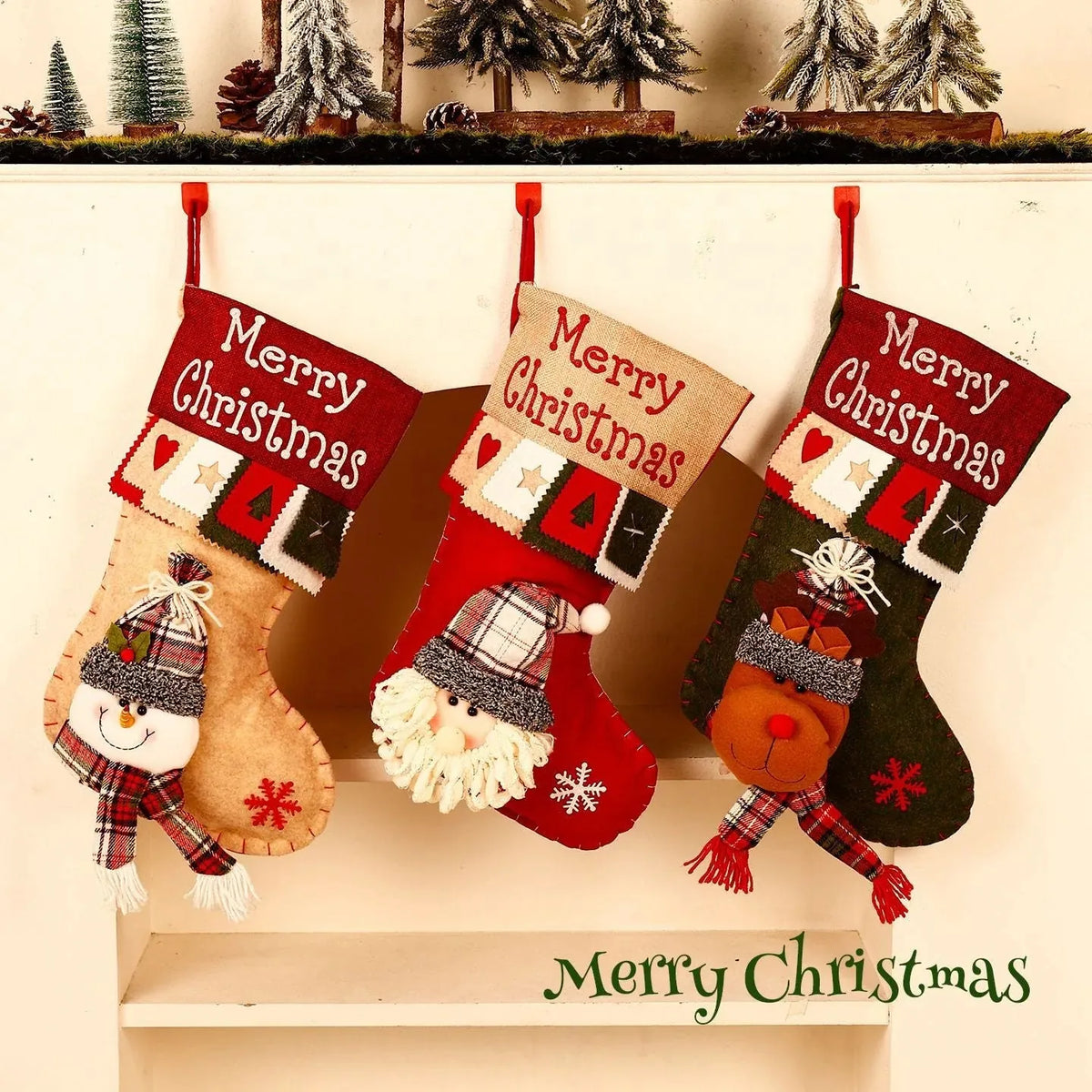 Personalized Christmas Stocking with 3D Character – 3 Designs