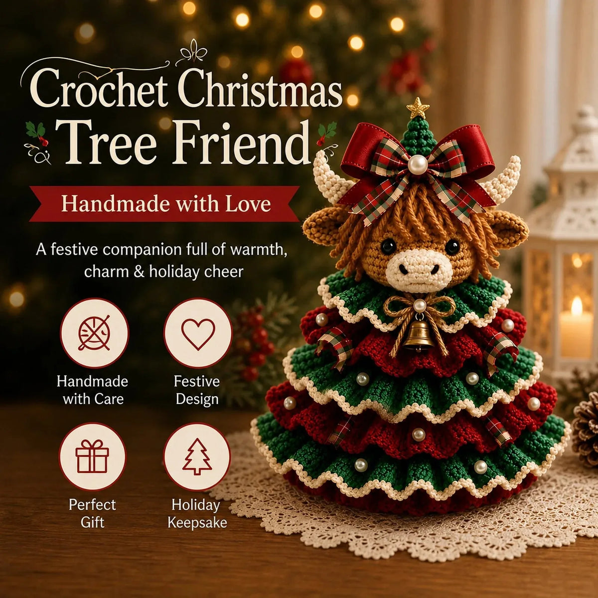 DIY Crochet Animal Christmas Tree Kit – 11 Designs