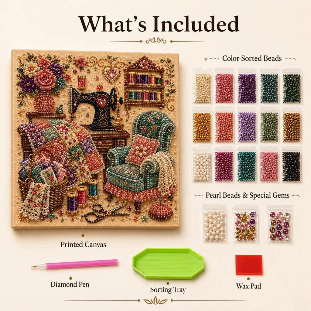 Cozy Hobby Room Diamond Painting Kit – 6 Designs