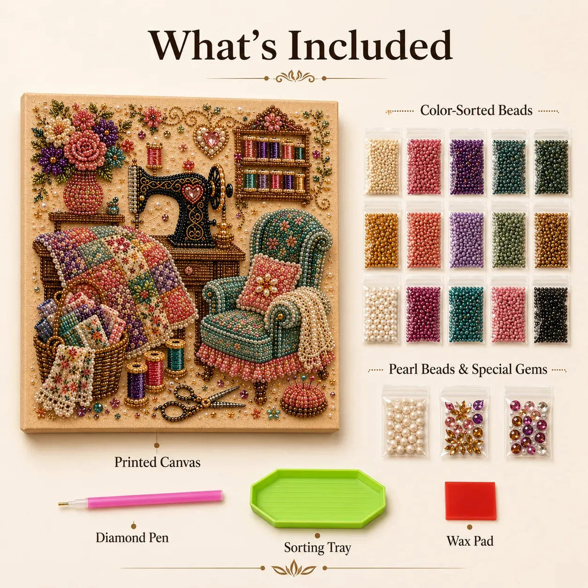Cozy Hobby Room Diamond Painting Kit – 6 Designs