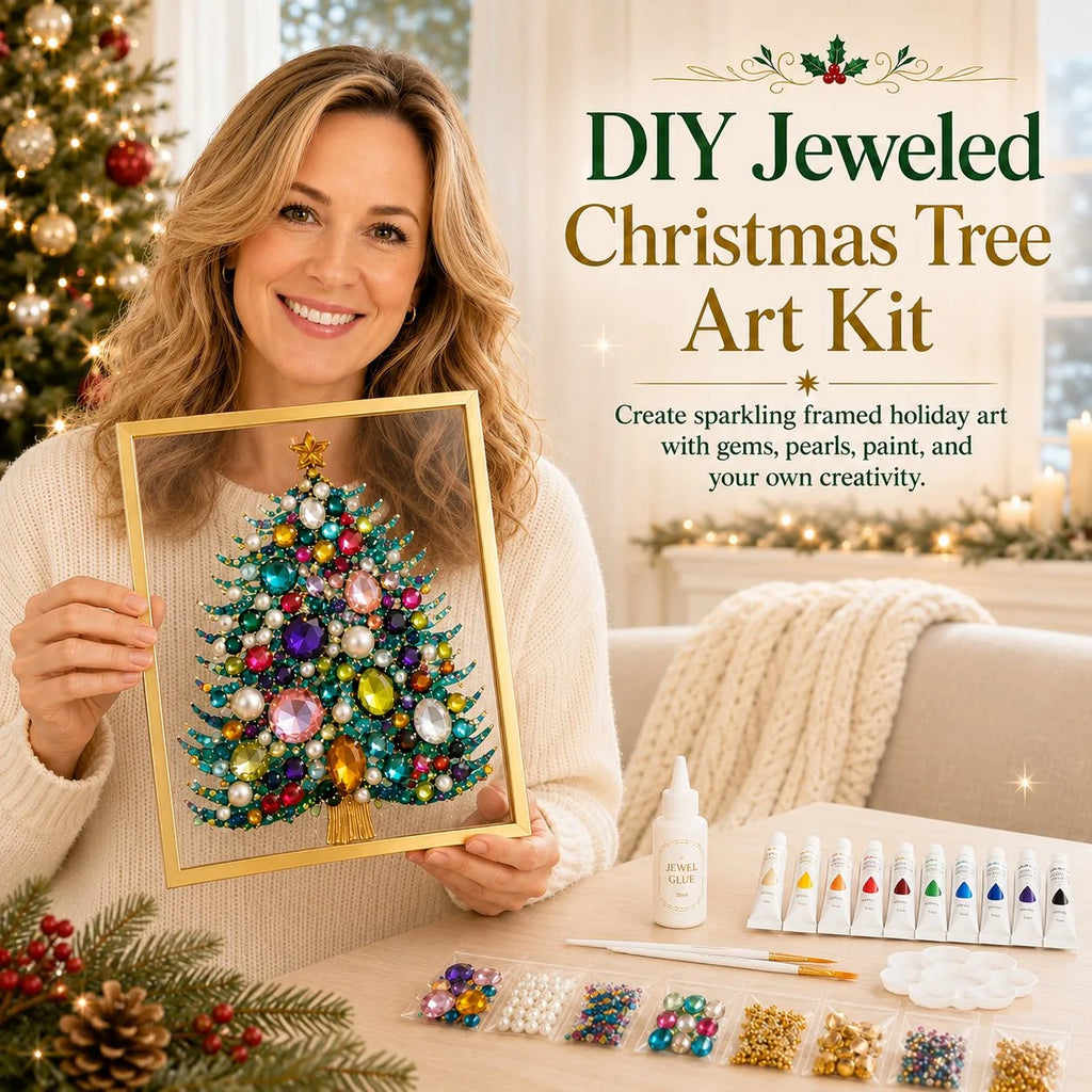 DIY Jeweled Christmas Art Frame Kit – 8 Designs