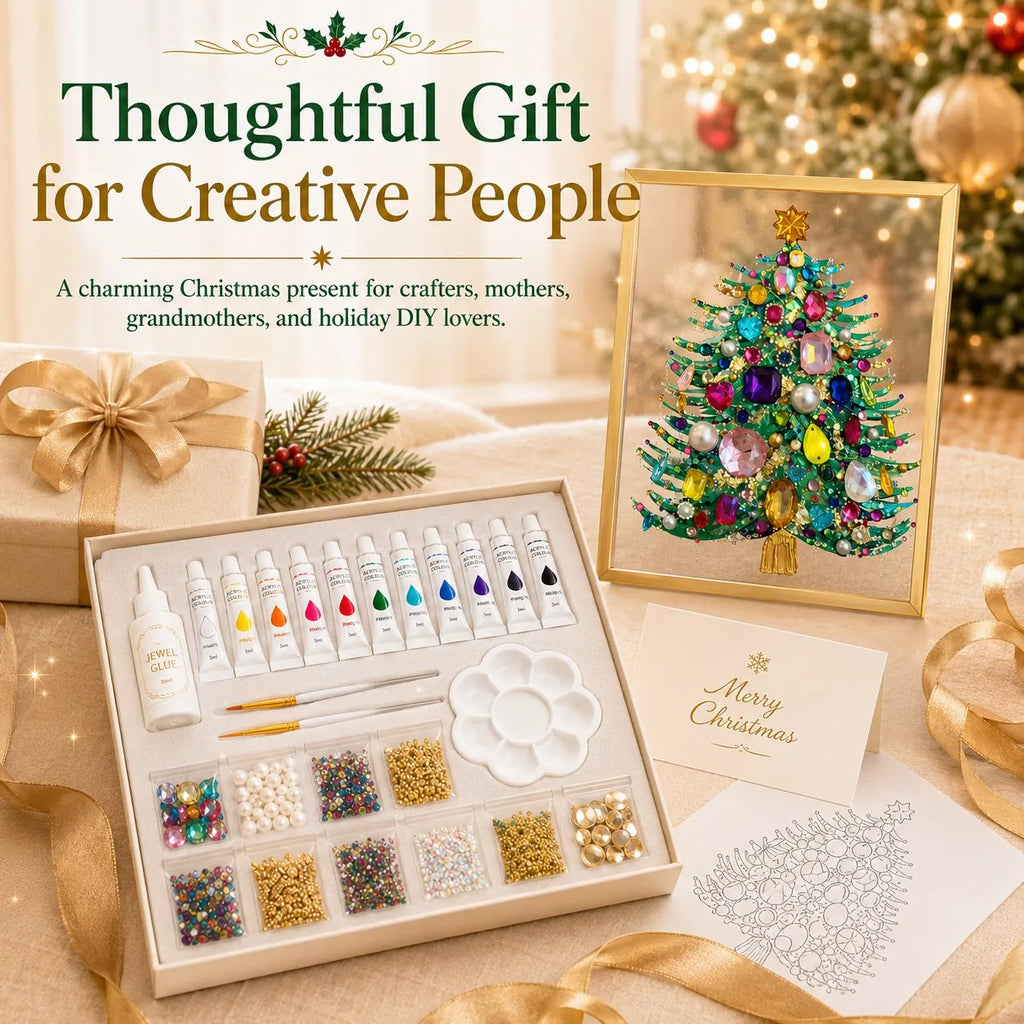 DIY Jeweled Christmas Art Frame Kit – 8 Designs