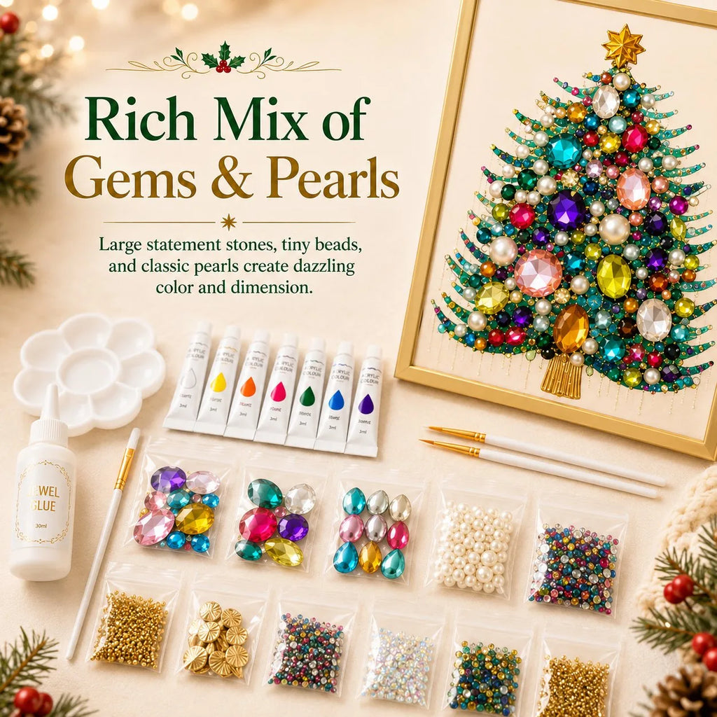 DIY Jeweled Christmas Art Frame Kit – 8 Designs