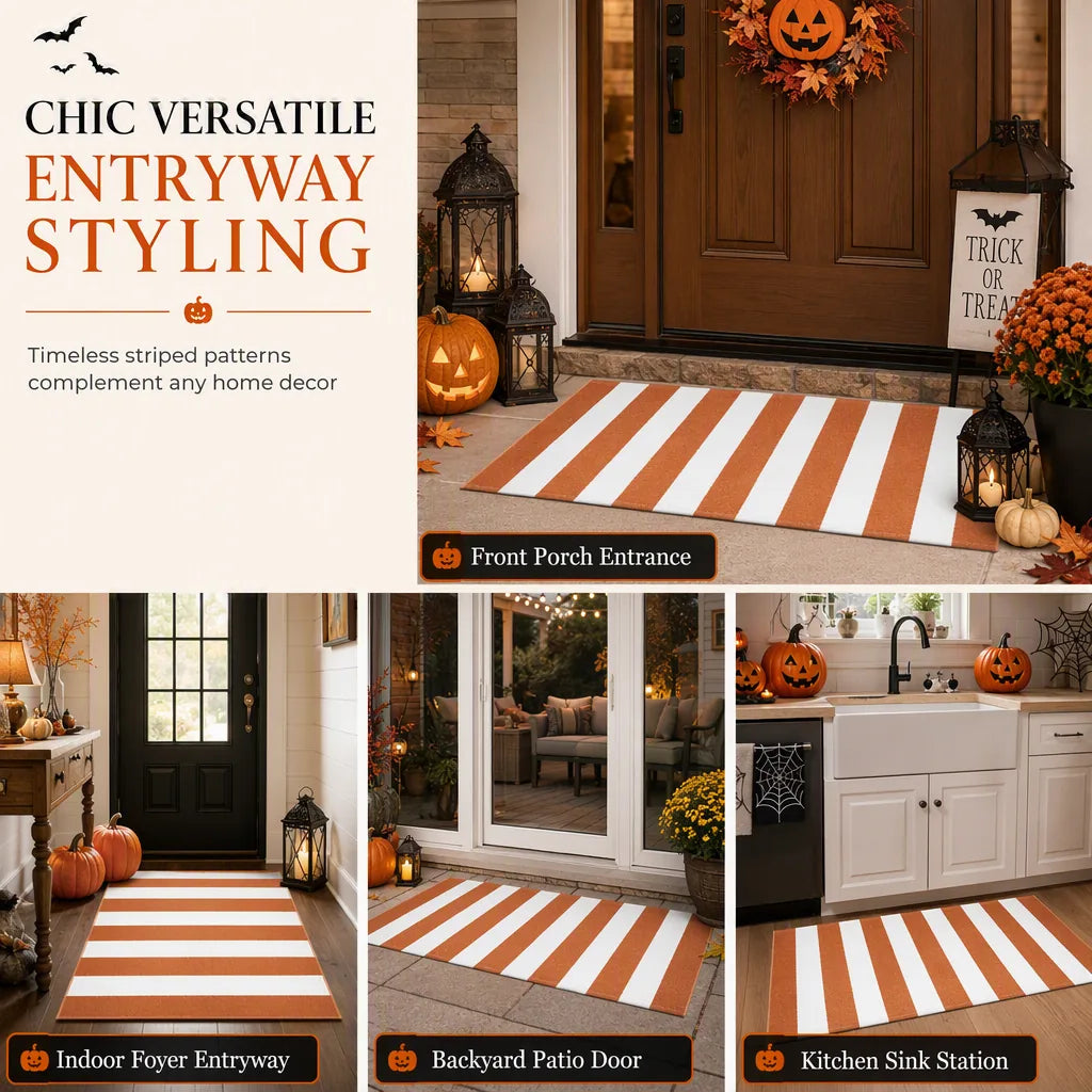 Striped Non-Slip Holiday Doormat – 7 Designs
