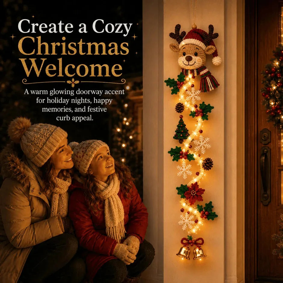 Lighted Christmas Door Hanger – 6 Designs