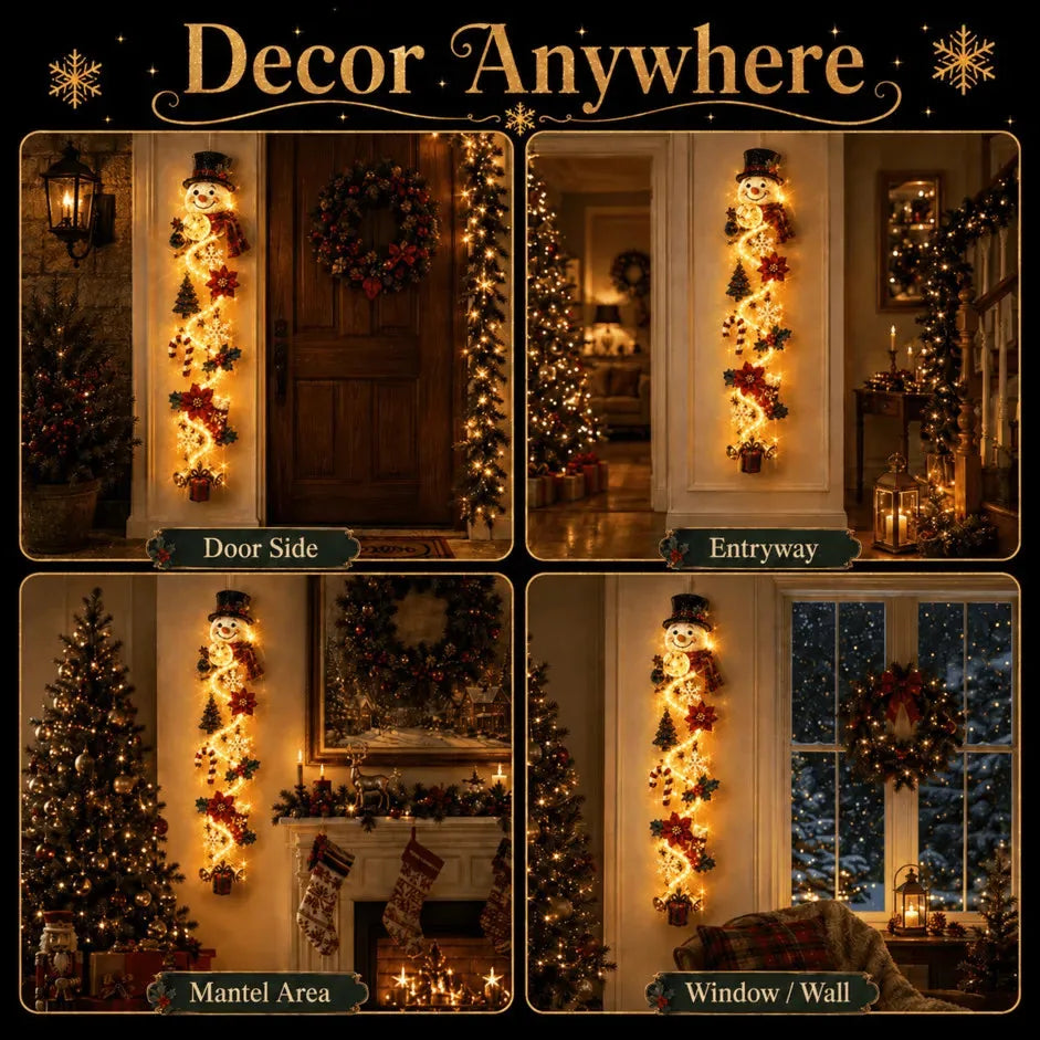 Lighted Christmas Door Hanger – 6 Designs