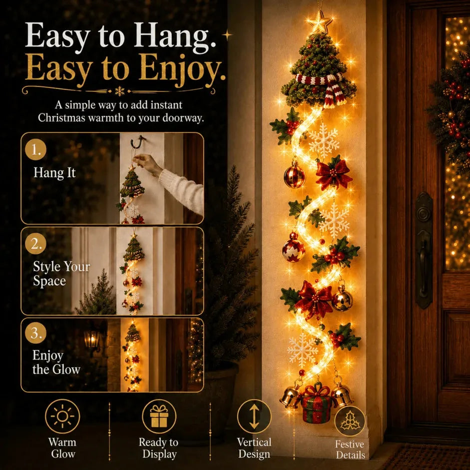 Lighted Christmas Door Hanger – 6 Designs
