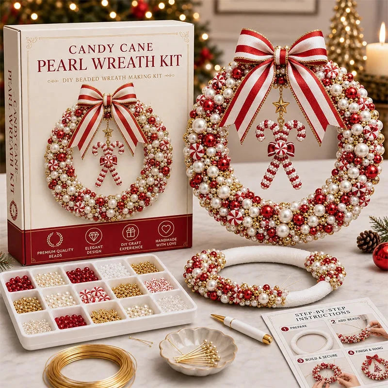 DIY Christmas Pearl Beaded Wreath Kit