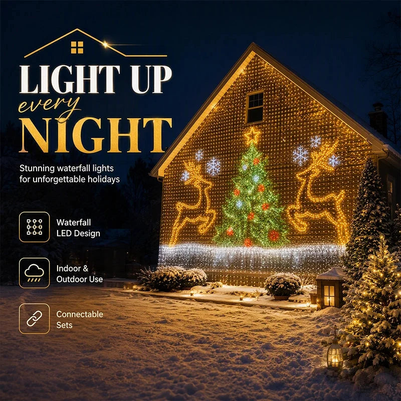 App-Controlled LED Curtain Lights