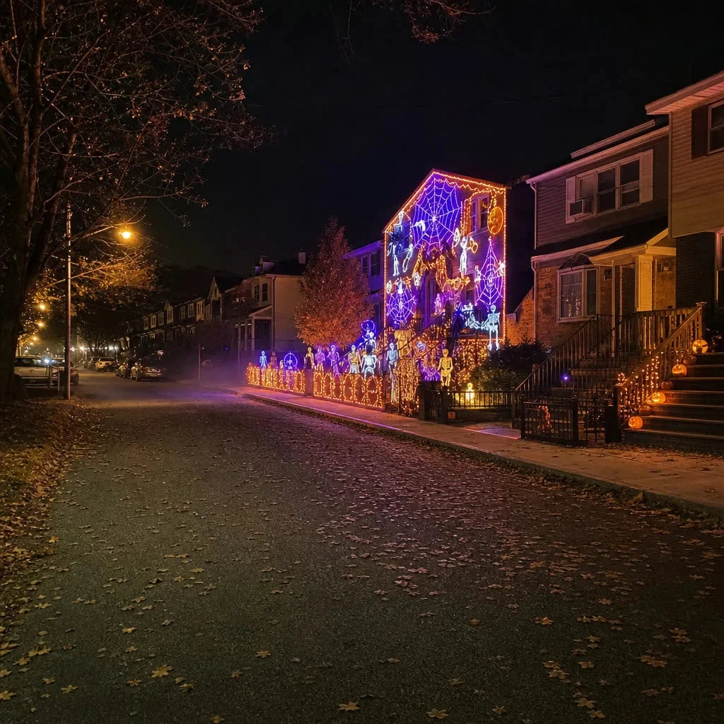 App-Controlled LED Curtain Lights