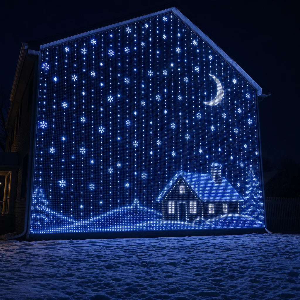 App-Controlled LED Curtain Lights