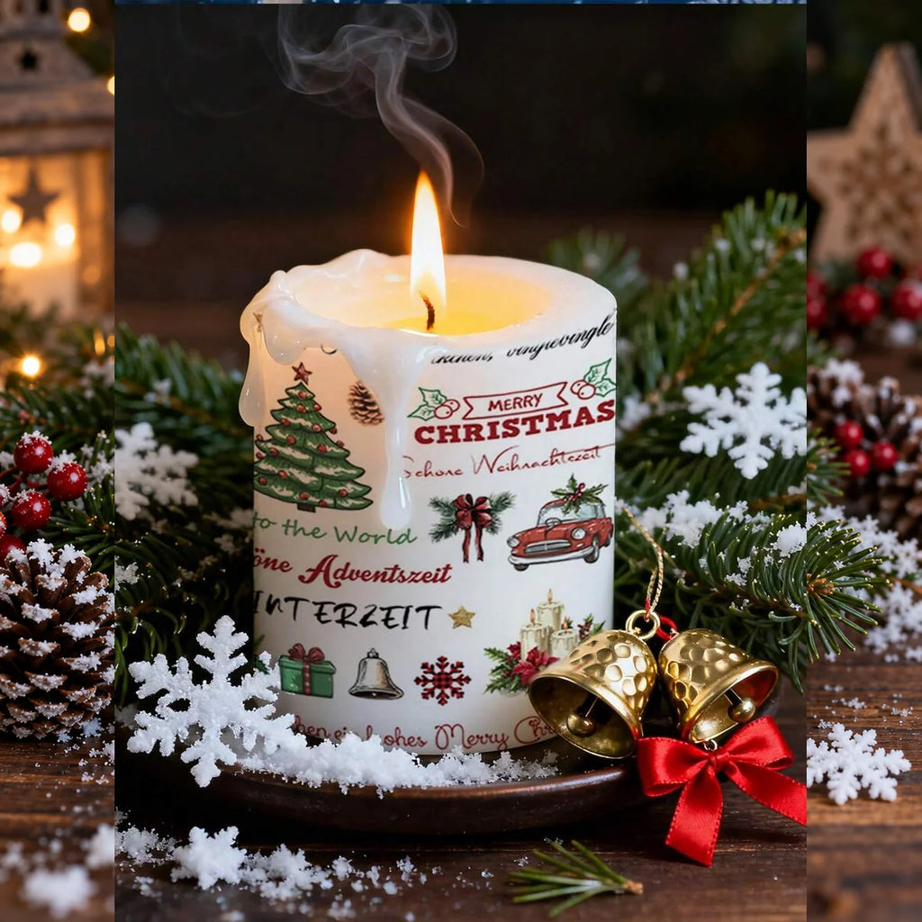Christmas Candle Transfer Tattoo Set – 9 Sheets