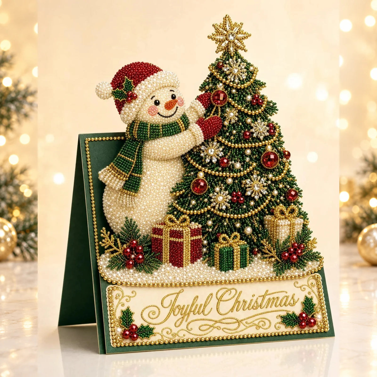 3D Christmas Greeting Card Set – 6 Pack