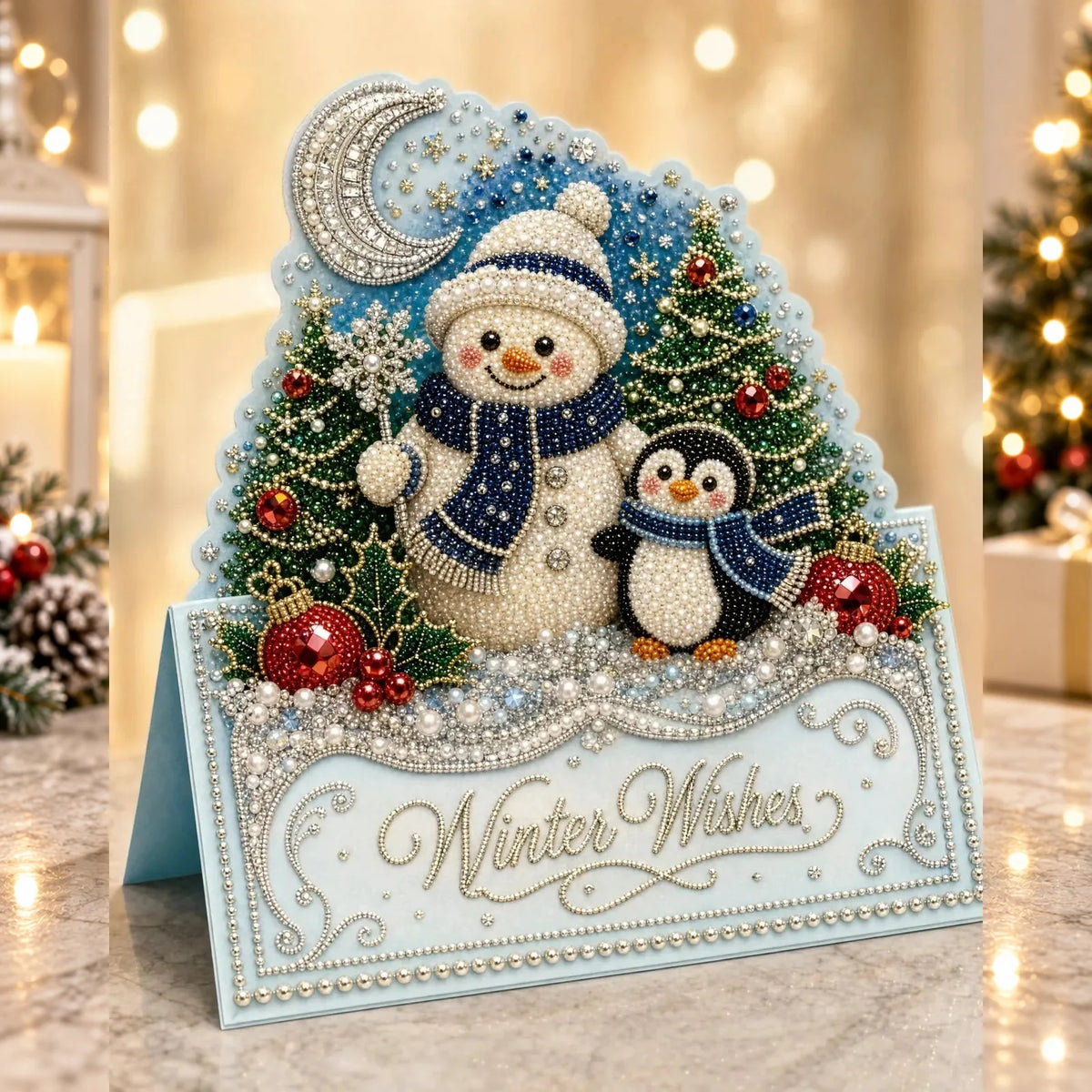 3D Christmas Greeting Card Set – 6 Pack
