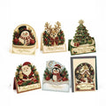 3D Christmas Greeting Card Set – 6 Pack