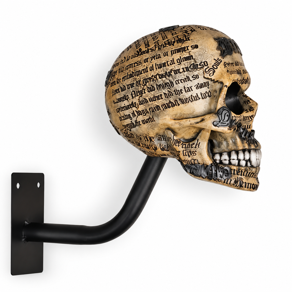 Skull Motorcycle Helmet Wall Mount