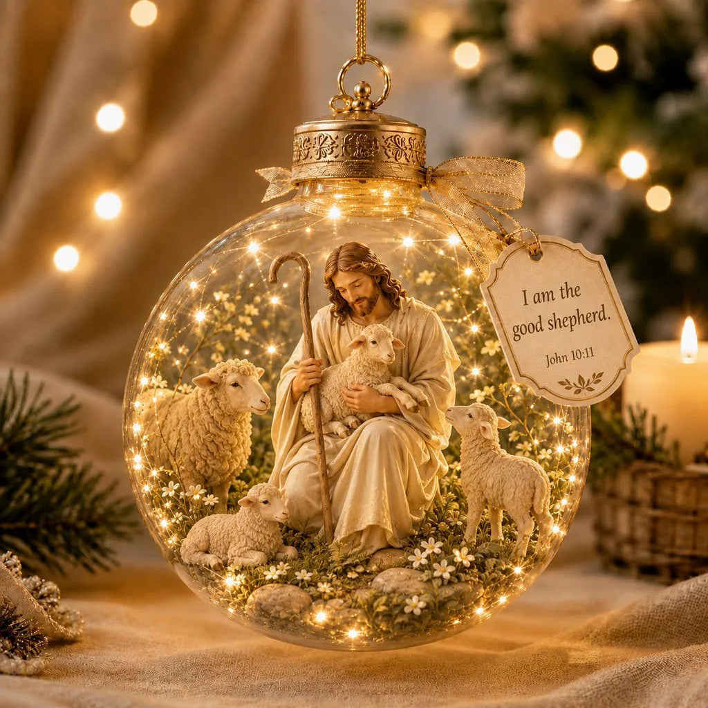 Lighted Christian Scripture Keepsake Ornament