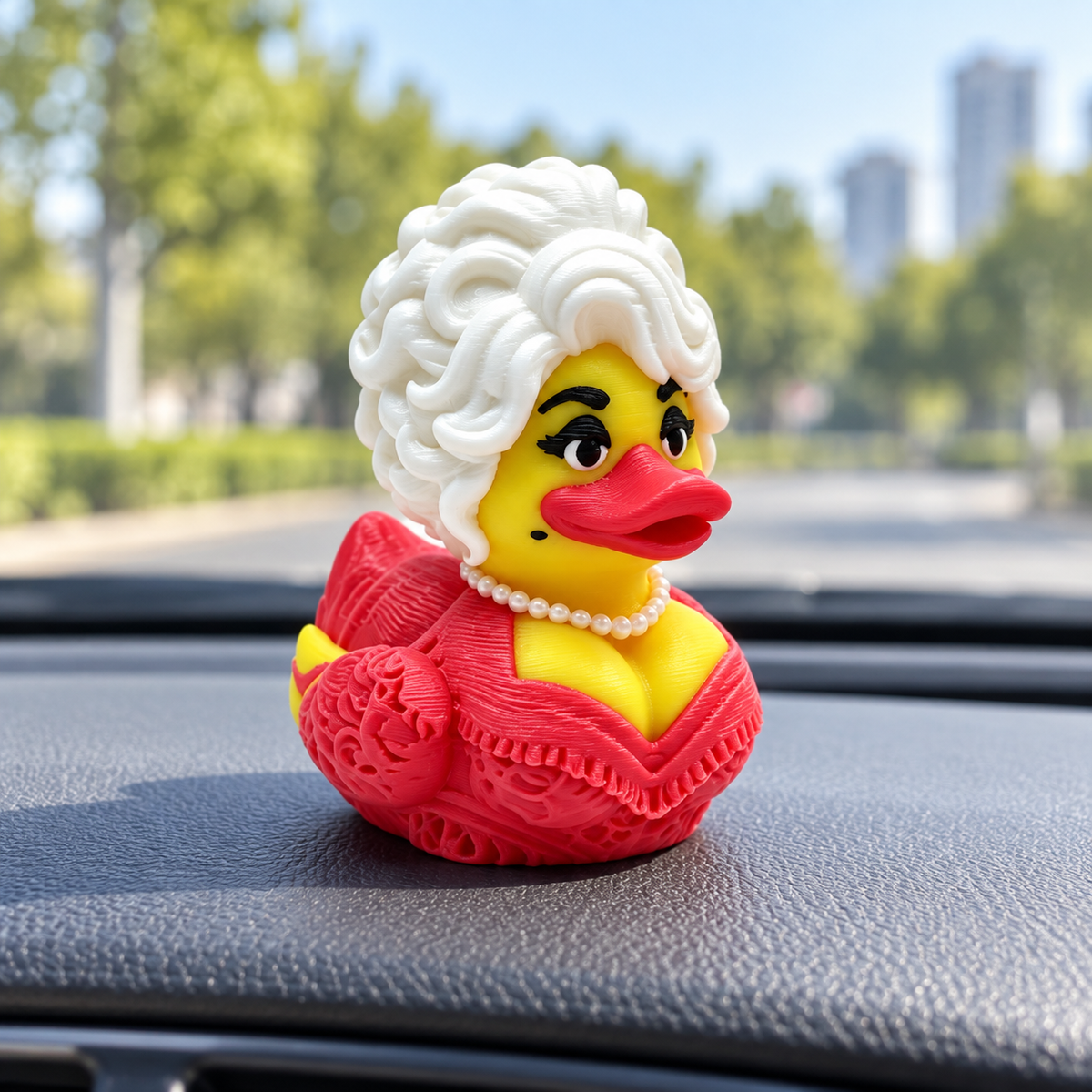 3D-Printed Country Glam Queen Duck Figurine