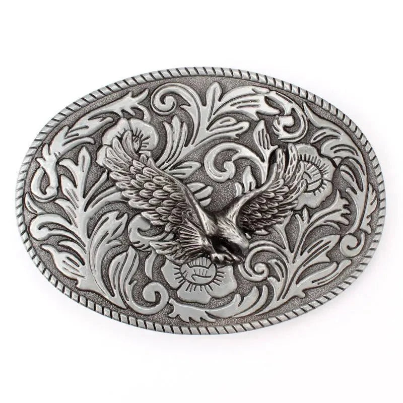 Tang Grass Pattern Eagle Belt Buckle