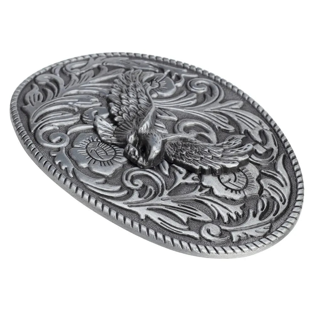 Tang Grass Pattern Eagle Belt Buckle