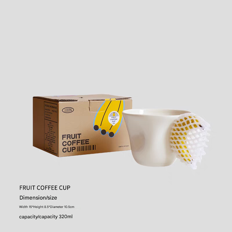 Sikunuo | Banana Apple Creative 3D Handle Coffee Mug