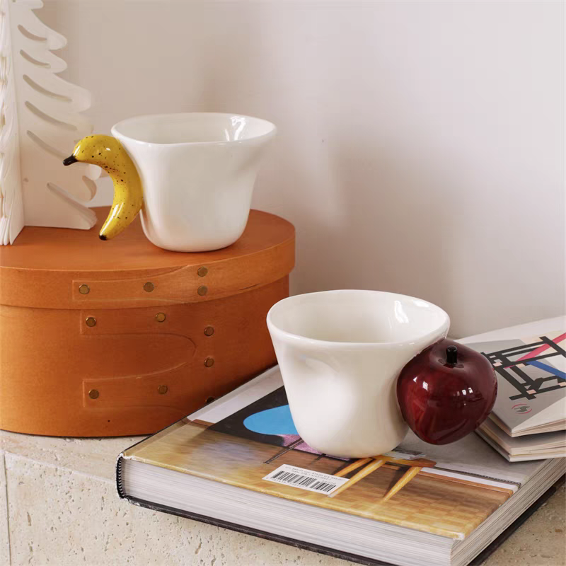 Sikunuo | Banana Apple Creative 3D Handle Coffee Mug